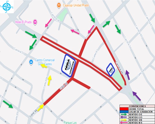 Carrera 54 entre calles 70 y 64