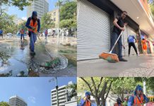 Paseo de Bolívar fue lavados y embellecidos con ‘Barranquilla Limpia y Linda