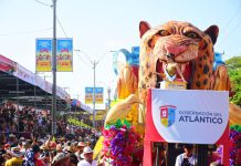 La carroza de la Gobernación que deslumbró en el Carnaval de Barranquilla